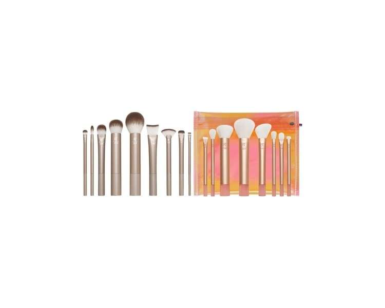 Real Techniques Au Naturale Makeup Brush Kit for Foundation and The Wanderer 8 Midi-size Brush Set