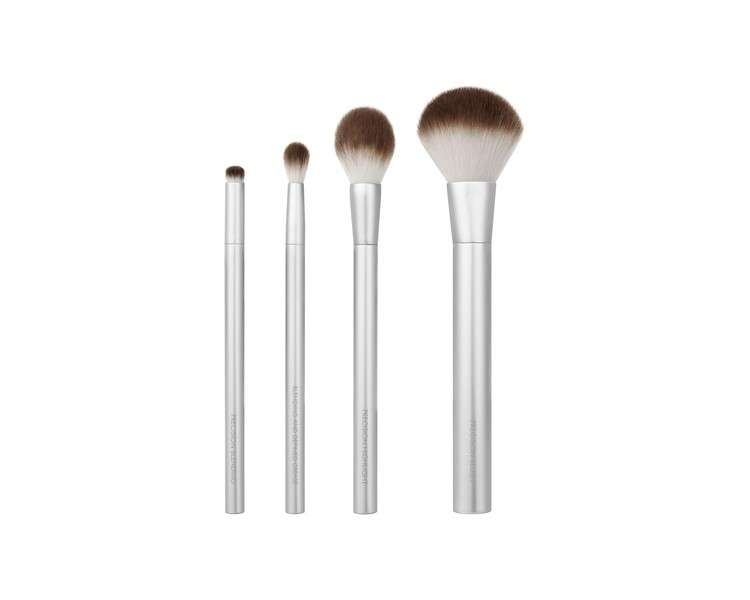 EcoTools Precious Metals Cheek & Eye Highlight Makeup Brush Kit - 4 Piece Set