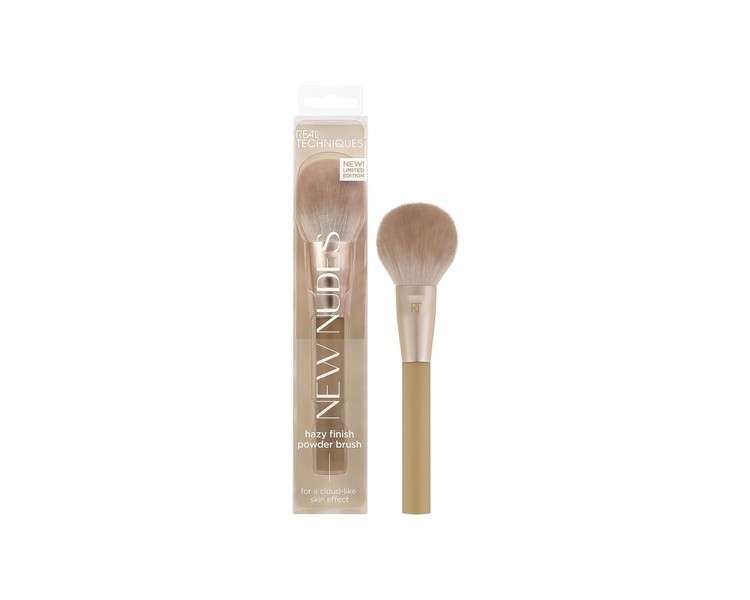 Real Techniques New Nudes Hazy Finish Powder Brush - Buildable Coverage - Soft Synthetic Bristles