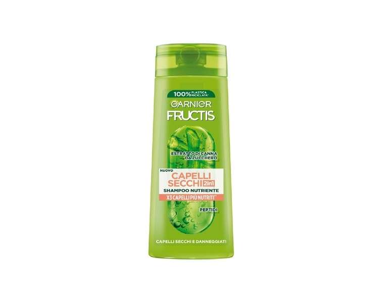 Garnier Fructis 2-in-1 Nourishing Shampoo for Dry and Damaged Hair with Repairing Effect 250ml