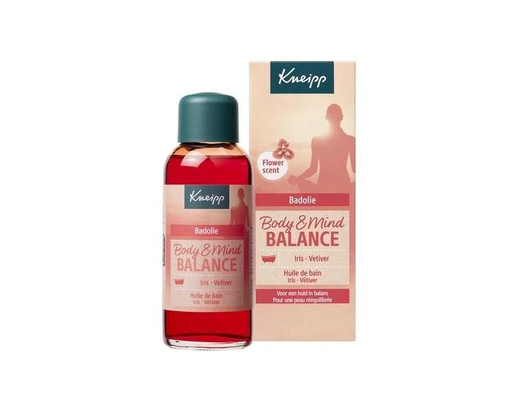 Kneipp Body & Mind Balance Bath Oil Iris and Vetiver Gentle Floral Scent Vegan 100ml