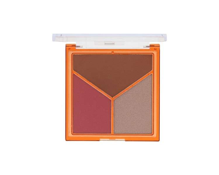 Sunkissed Chestnut Glow Face Trio Palette Bronzer Blusher Highlighter