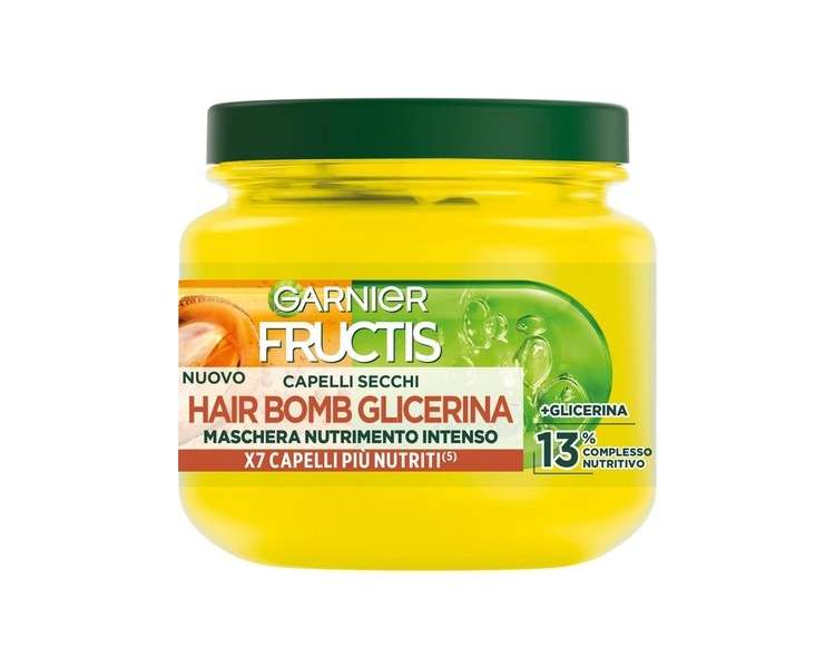 Garnier Fructis Nourishing Mask for Dry and Damaged Hair with Shea Butter and Hair Bomb Glycerin 320ml