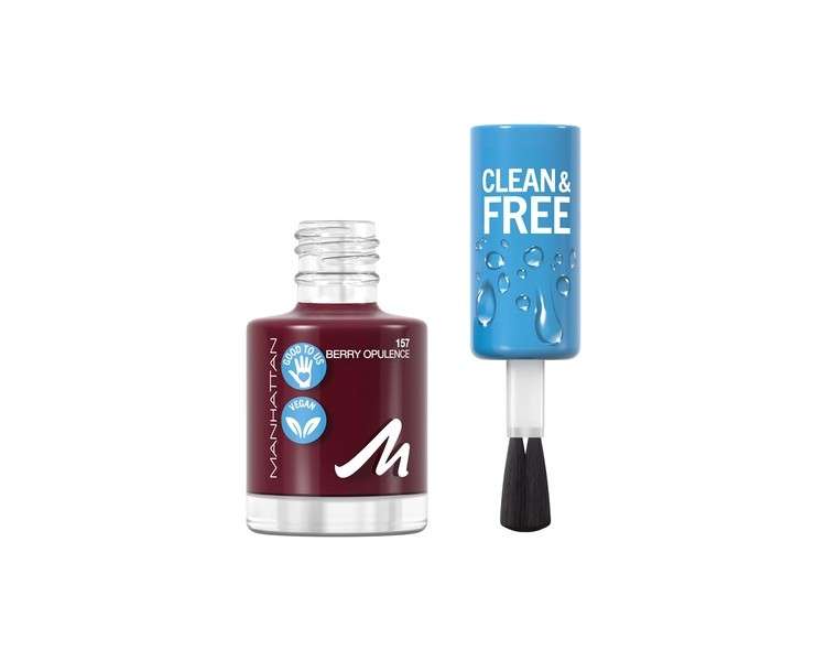 Manhattan Clean and Free Nail Polish 8ml 157 Berry Opulence