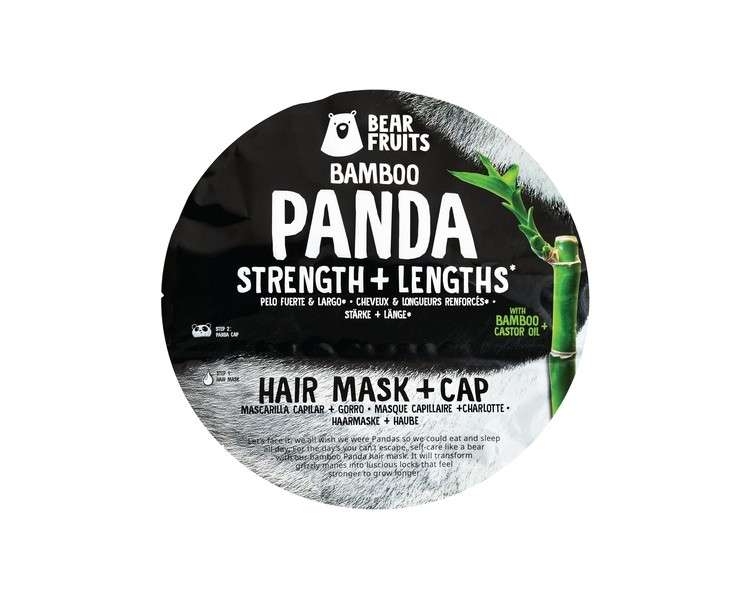 Bear Fruits Bamboo Strength + Length Hair Mask with Panda Cap 20ml