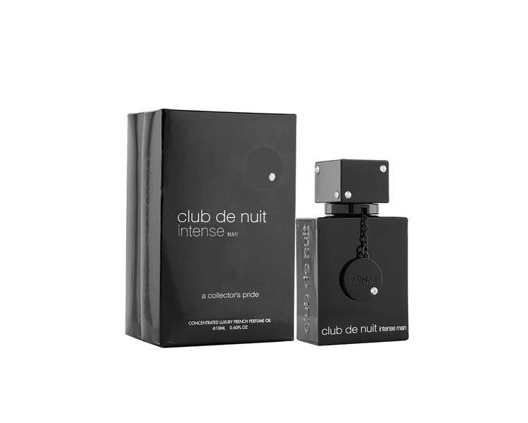 ARMAF Club De Nuit Intense Perfume Oil for Men - Bergamot, Rose, Musk and Vanilla Oil Perfume 18ml 0.60 Fl Oz