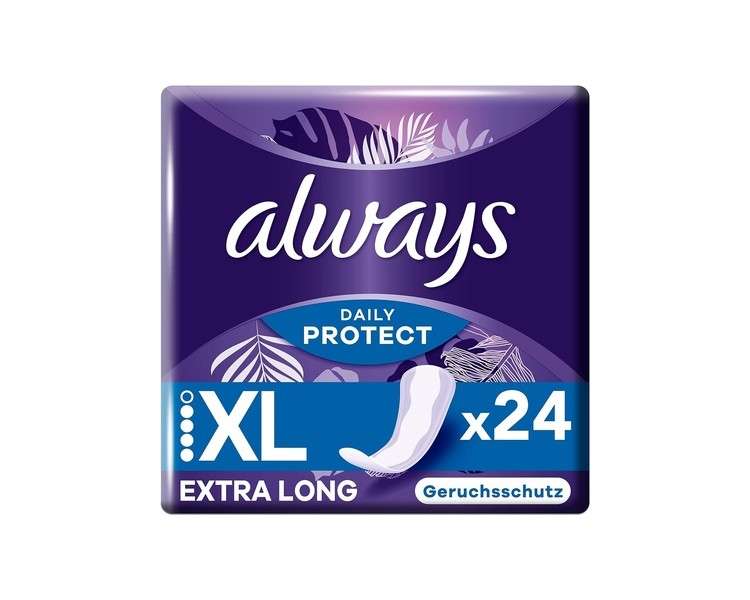 Always Dailies Protect Damen Extra Long Panty Liners Odor Protection Breathable Flexible