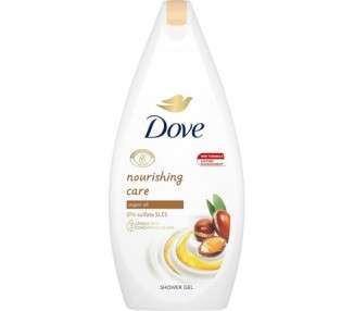 Dove Shower Gel with Argan Oil for Dry Skin Sulfate Free SLES and With Plant Moisturizers 450ml