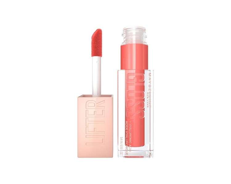 Maybelline New York Shiny Lip Gloss for Fuller Looking Lips Moisturizing with Hyaluronic Acid Lifter Gloss Candy Drop Color: No. 022 Peach Ring 5.4ml