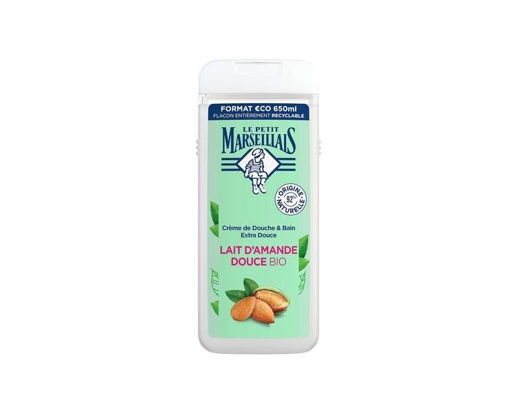 Le Petit Marseillais Extra Gentle Bath & Shower Cream Organic Sweet Almond Milk 650ml