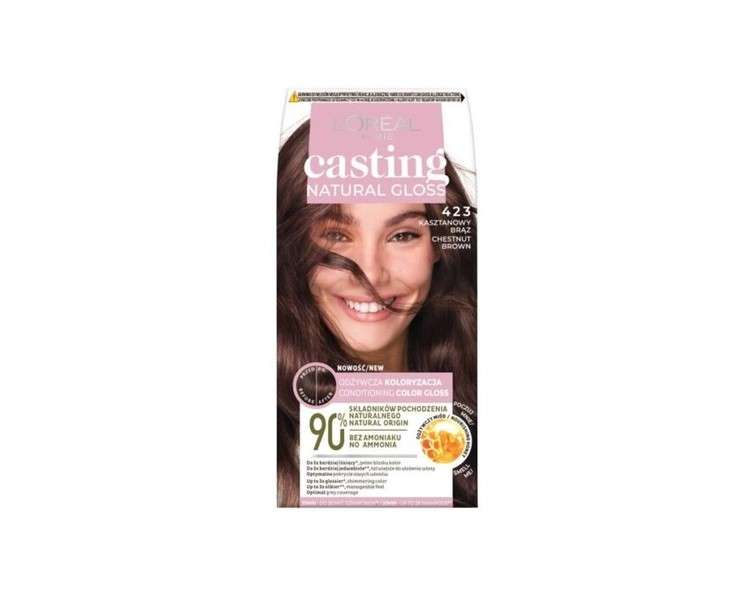 L'Oreal Casting Natural Gloss Hair Color 423 Chestnut Brown