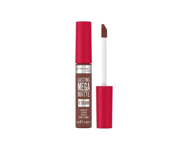 Rimmel London Lasting Mega Matte Liquid Lipstick Long-Lasting Hydrating Vegan Formula 7.4ml 725 Love Bite