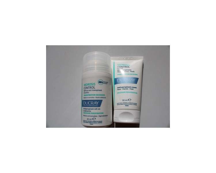 Ducray Hidrosis Control Antiperspirant Roll-On 40ml Cream 50ml