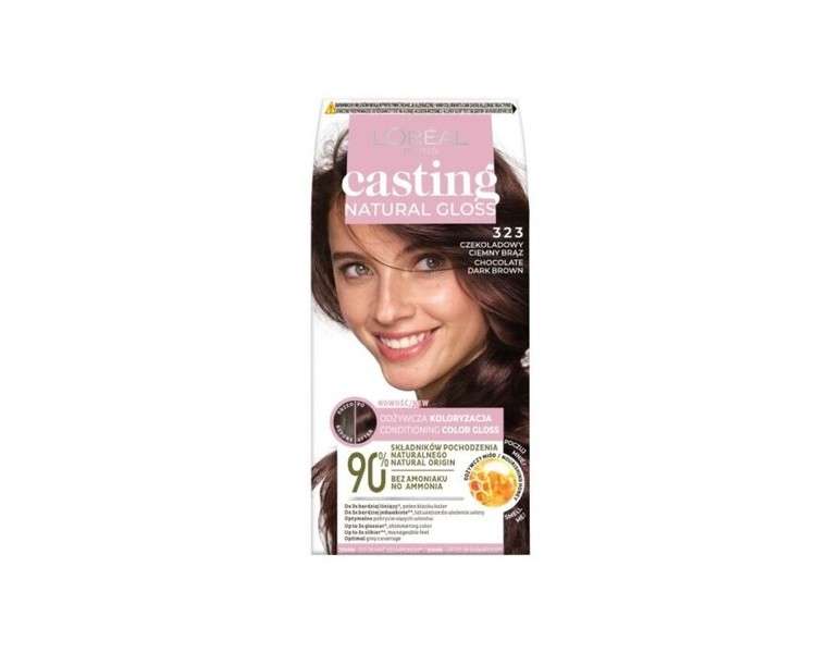 L'OREAL Casting Natural Gloss Hair Color 323 Chocolate Brown