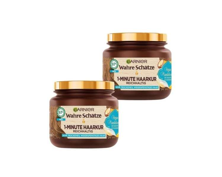 Garnier Wahre Schätze 1 Minute Hair Mask Argan & Almond Cream 340ml