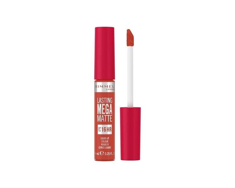 Rimmel London Lasting Mega Matte Liquid Lipstick Long-Lasting Hydrating Vegan Formula 7.4ml 920 Scarlet Flames