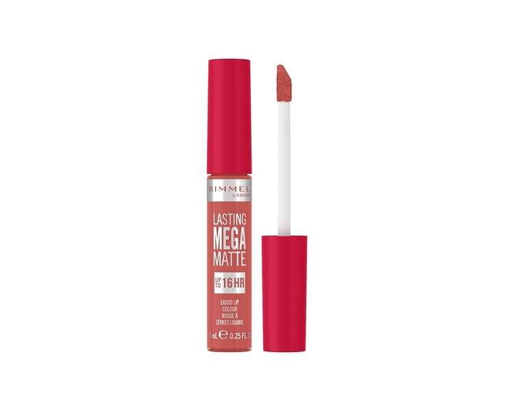 Rimmel London Lasting Mega Matte Liquid Lipstick Long-Lasting Hydrating Vegan Formula 7.4ml 600 Coral Sass