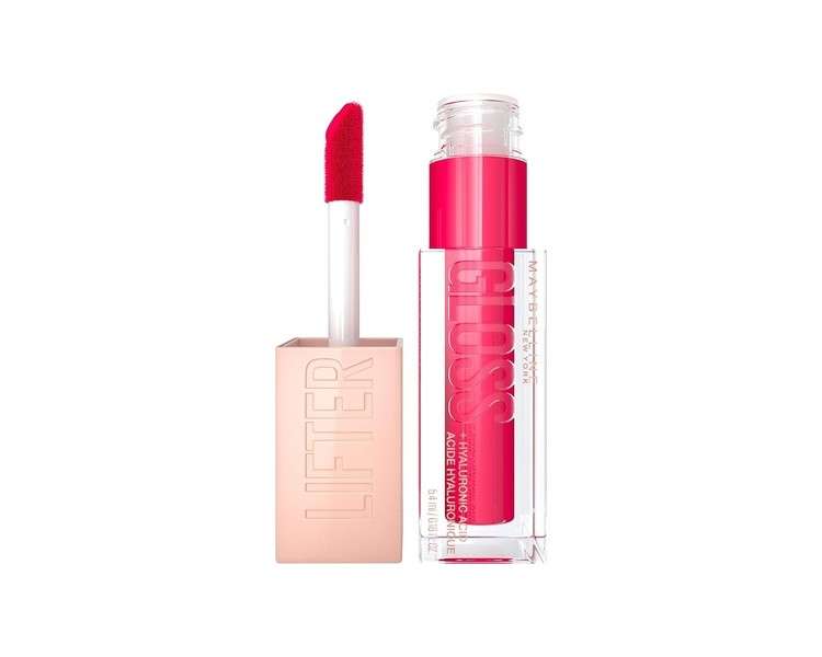 Maybelline New York Shiny Lip Gloss for Fuller Looking Lips Moisturizing with Hyaluronic Acid Lifter Gloss Candy Drop Color: No. 024 Bubblegum Pink 5.4ml