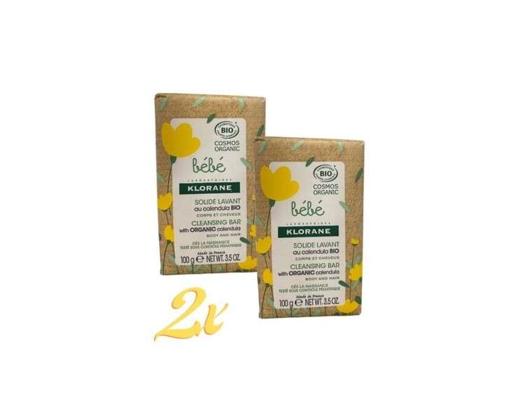 Klorane Bebe Baby Ultra-Rich Soap with Calendula 100g 3.5oz