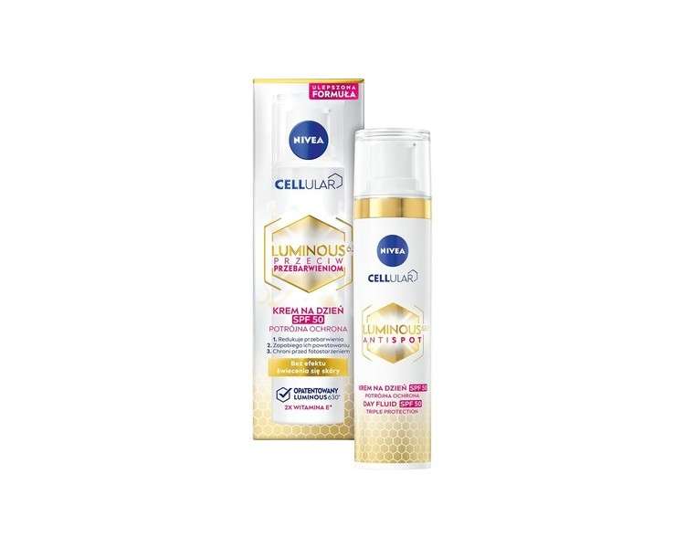 NIVEA Cellular LUMINOUS 630 Anti-Pigment Spots Day Care Fluid 40ml SPF 50