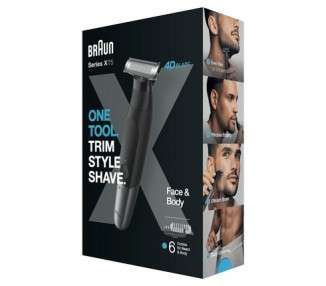 Braun Series X Hybrid Electric Men's Beard & Body Shaver 4D Blade SkinShield Waterproof Wireless XT5200
