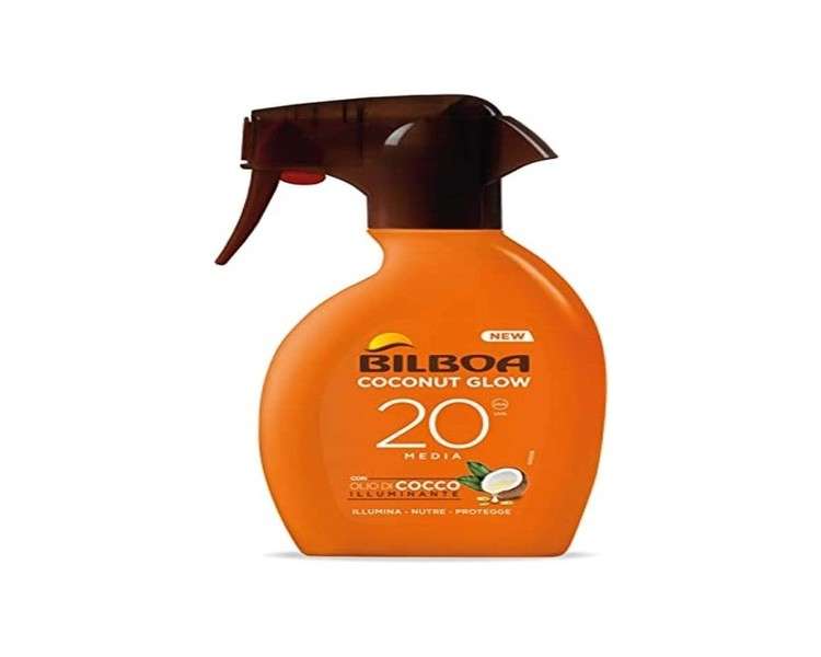 Bilboa Trigger Coconut Glow SPF 20 Sun Cream with Coconut Oil and Vitamin E 250ml