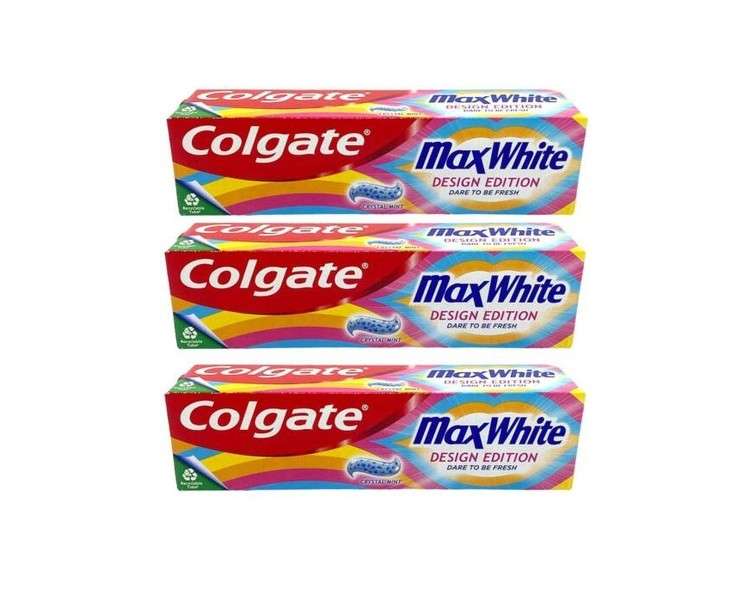 Colgate Max White Design Edition Crystal Mint Toothpaste 75ml