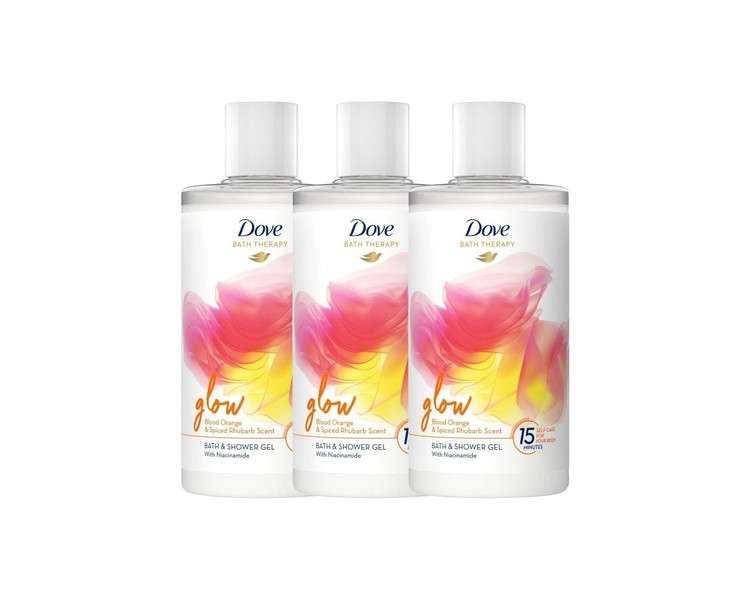 Dove Bath Therapy Glow Blood Orange & Rhubarb Bath and Shower Gel 400ml