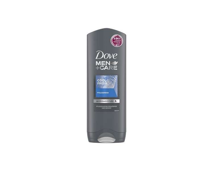 Dove Men+Care 3-in-1 Cool Fresh Shower Gel for Body, Face, and Hair with MicroMoisture 250ml