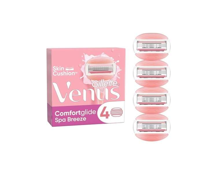 Gillette Venus Comfortglide Spa Breeze Women's Razor Blades 4 Replacement Blades - Pack of 4