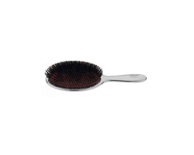 Janeke Porcupine Pure Boar Brush Enorme Chrome Model No. CRSP23M