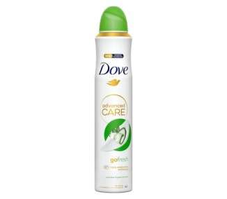 Dove Deodorant Spray 48h Cucumber and Alcohol-Free Green Tea for Women with 100% Natural Nut Oil and 1/4 Moisturizing Cream 200ml