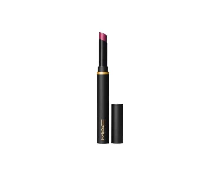 MAC Powder Kiss Velvet Blur Slim Stick Lipstick 881 Wild Rebel Mid-Tone Plum