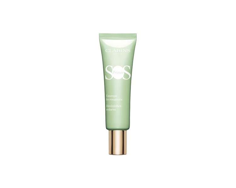 Clarins SOS Makeup Primer Green Color Correcting 24H Hydration Hydrating Primer Blurs Imperfections Boosts Radiance and Preps Skin All Skin Types 1.0 Ounce