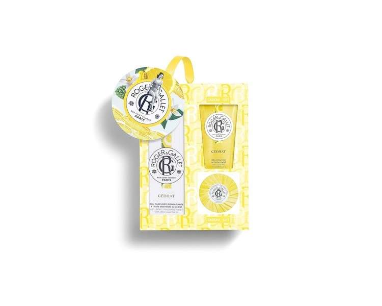 Roger & Gallet Cedrat Gift Set 3.4 fl oz Spray 1.7 fl oz Soap 1.7 fl oz Shower Gel