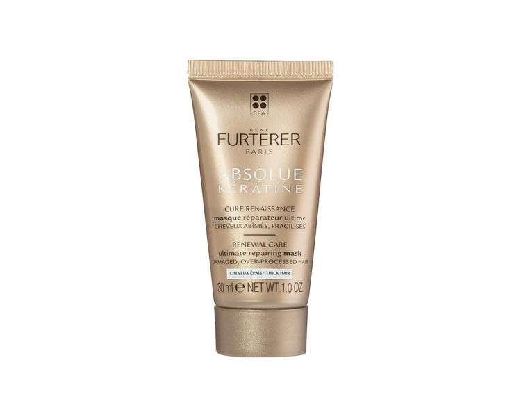 René Furterer Absolue Kératine Ultimate Repairing Mask for Damaged Over-Processed Hair 30ml - Fine to Medium Hair