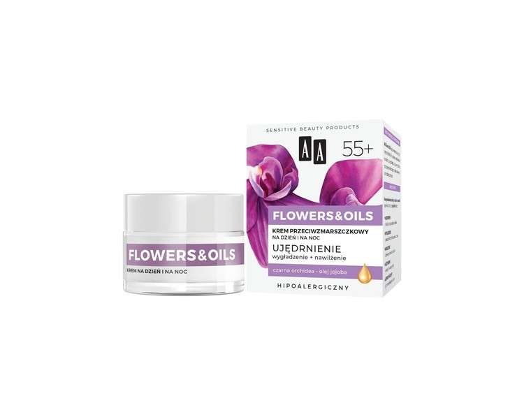 AA Flowers & Oils 55+ Firming Anti-Wrinkle Day and Night 50ml