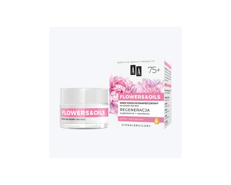 AA Flowers & Oils Regenerating Anti Wrinkle 75+ Day & Night Cream 50ml