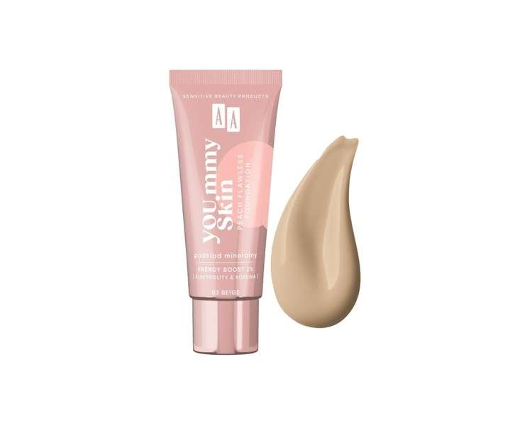 AA YOU.mmy Skin Peach Flawless Foundation Mineral Primer 03 Beige 30ml