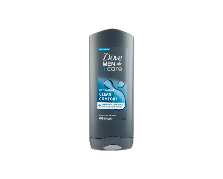 Dove Men+Care Hydrating Clean Comfort Body, Face & Hair Wash 400ml