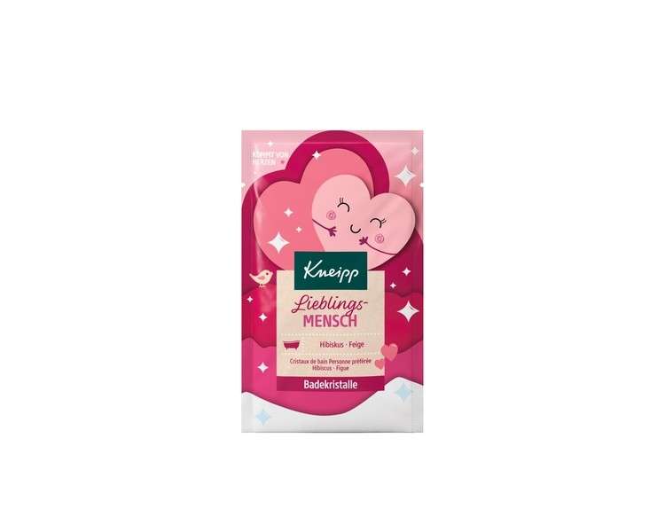 Kneipp Bath Crystals Lieblingsmensch with Natural Deep Salt and High-Quality Hibiscus and Fig Extract 60g
