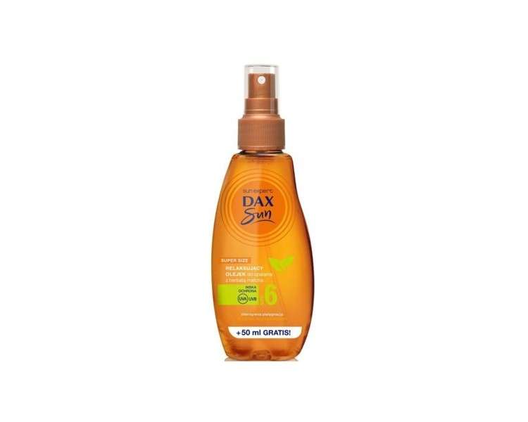 Relaxing Matcha Tea Sun Tanning Oil SPF6 200ml Dax Sun