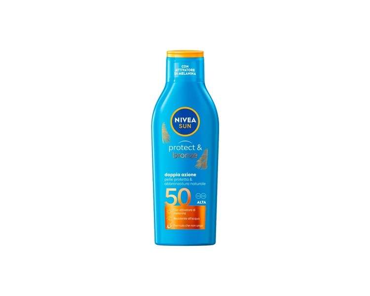NIVEA SUN Protect & Bronze Sunscreen SPF 50 200ml