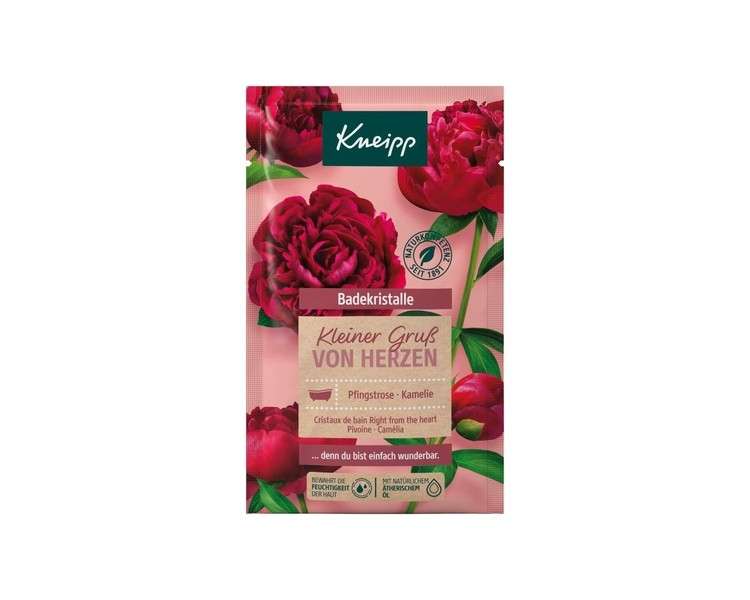 Kneipp Bath Crystals Small Greeting from The Heart with Deep Salt, Peony Extract, and Nourishing Camellia Oil 60g