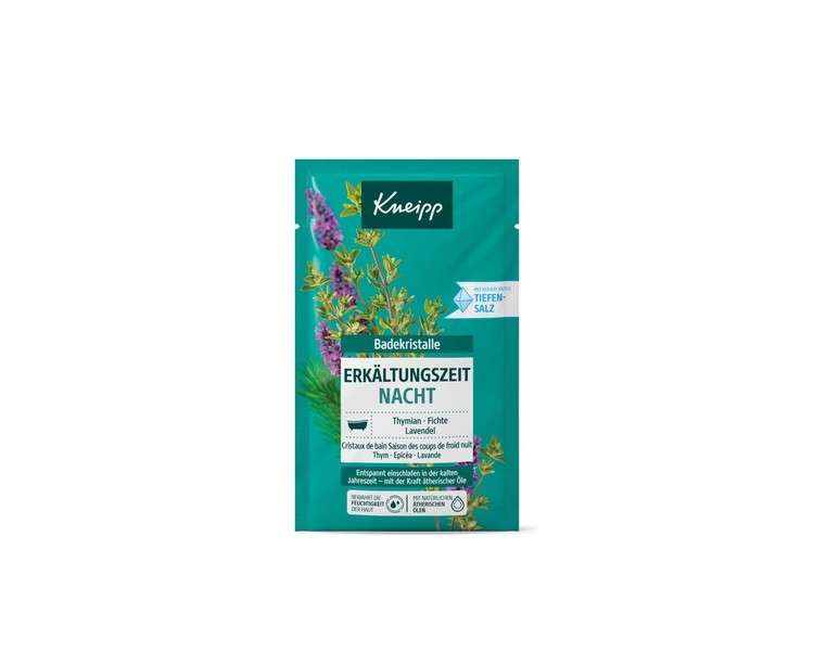 Kneipp Cold Time Night Bath Crystals with Lavender, Thyme & Spruce Essential Oils 60g