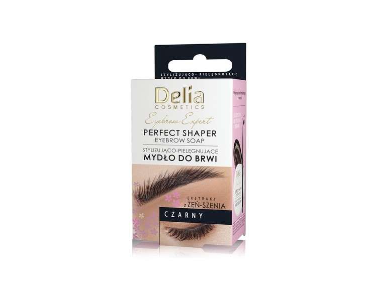 Delia Cosmetics Eyebrow Expert Styling Soap for Eyebrows Care and Moisturizing with Ginseng Extract 10ml Black