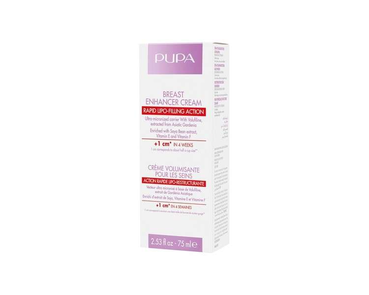 Pupa Milano Breast Enhancer Rapid Action Cream for Women 2.53 oz