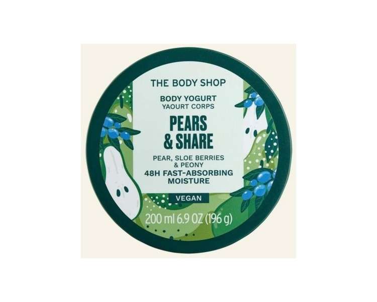 The Body Shop Pears & Share Pear, Sloe Berries & Peony 200ml Body Yogurt Vegan