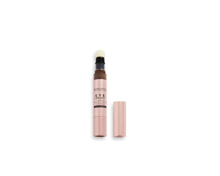 Makeup Revolution Eye Bright Concealer Buildable Coverage Dewy Finish Deep Caramel 3ml