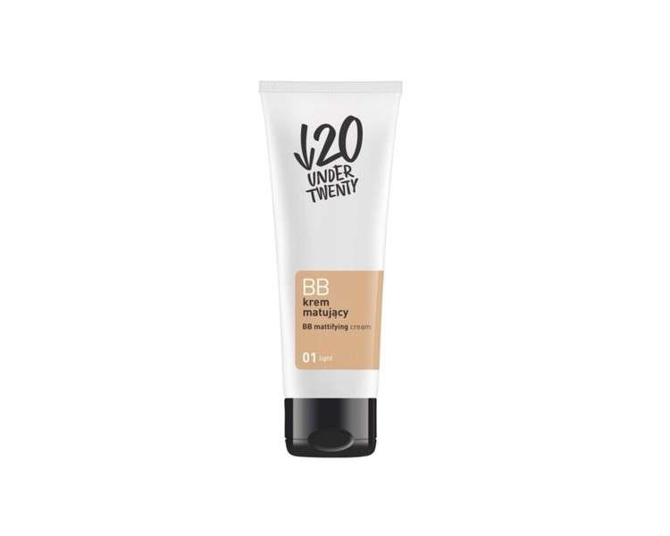 Matujący BB Cream 01 Light 60ml Under Twenty